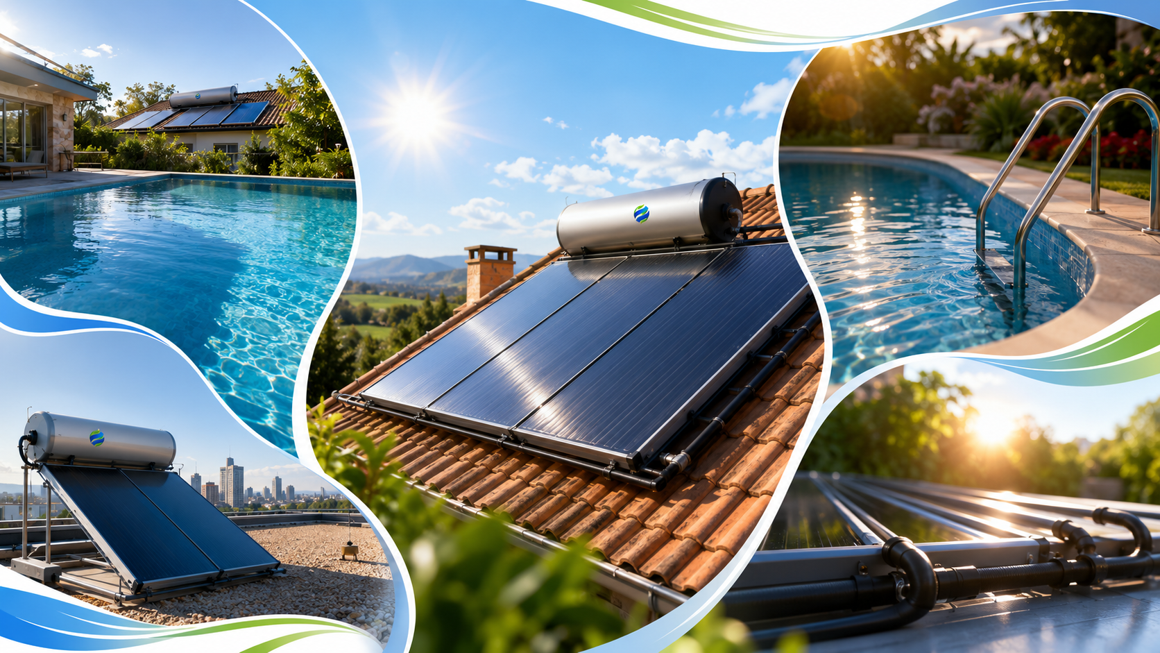 Sistema solar térmico para agua sanitaria y piscinas
